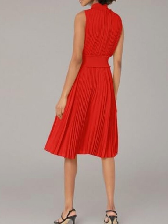 Nanette Lepore Dresses & Skirts - NWT Nanette Lepore Saffron Sun High Neck Smocked Pleated Midi Dress Size 14